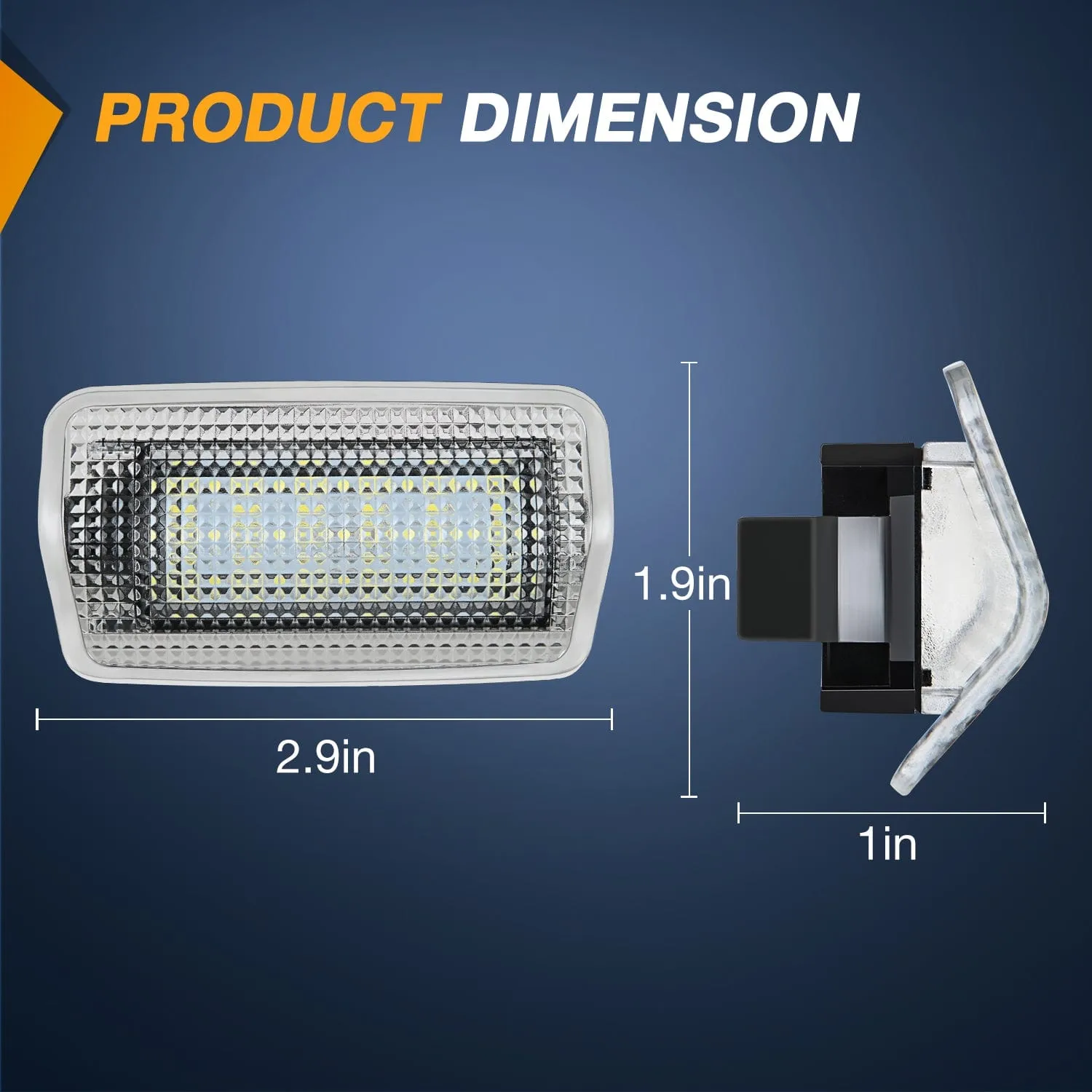 2PCS LED Interior Door Panel Light Courtesy Warning Lights White Beam Plug and Play for Toyota Avalon Sienna Venza Camry Prius 4Runner Lexus IS ES GS LS RX GX LX Subaru BRZ