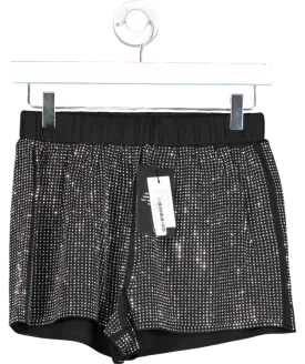 4th & Reckless Black Bexley Embellished Hotpant Shorts UK 8