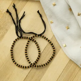 Adjustable Black Golden Beads Indian New Born Kids Nazaria Daily Bracelet