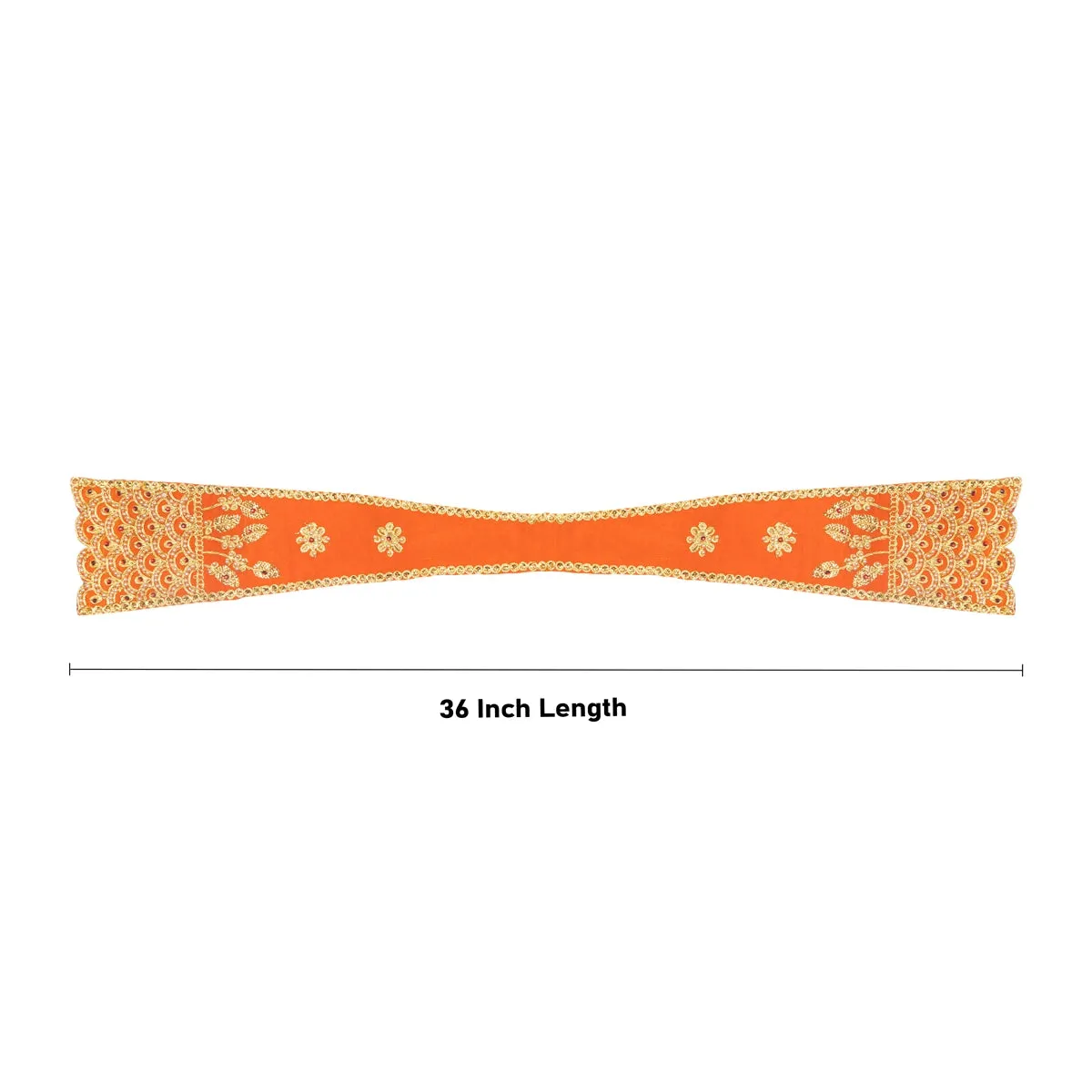 Angavastram - 36 Inches | Beads & Jari Designed Towel/ Velvet Thundu for Deity/ 60 Gms/ Assorted Colours
