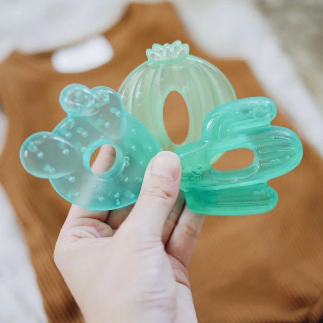 Cutie Coolers™ Cactus Water Filled Teethers (3-pack)
