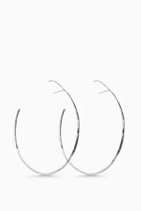 Ellipse Hoop Earrings | Silver