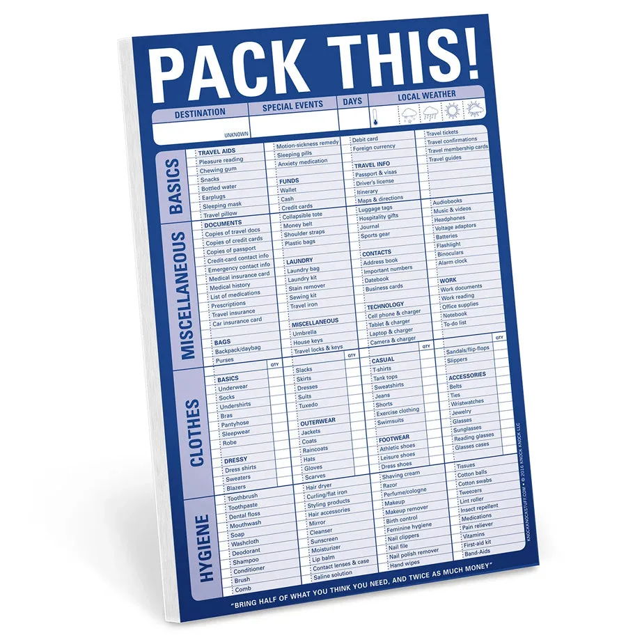 KNOCK KNOCK Notepads