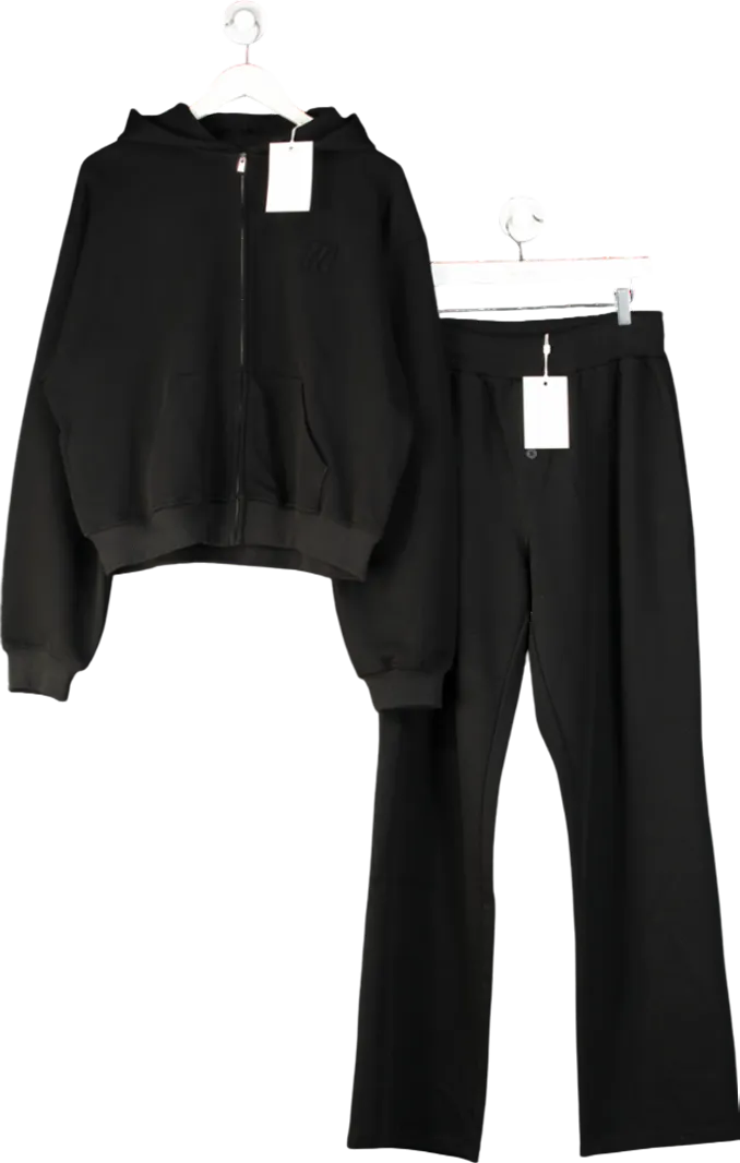 maebe Daily Errands Vintage Black 2-piece Zip Sweatshirt Uk XL & Straight Leg Tracksuit UK L