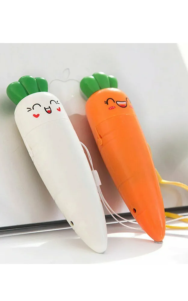 MO0007 Orange Adorable Carrot Mini Fan