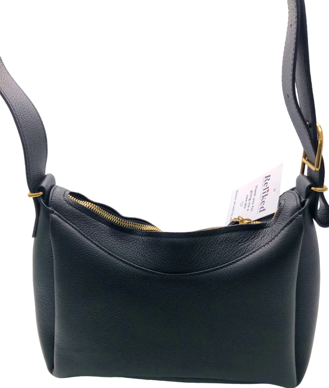 Polène Black Leather Shoulder Bag