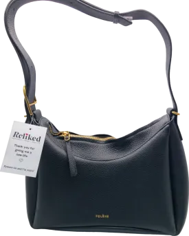 Polène Black Leather Shoulder Bag