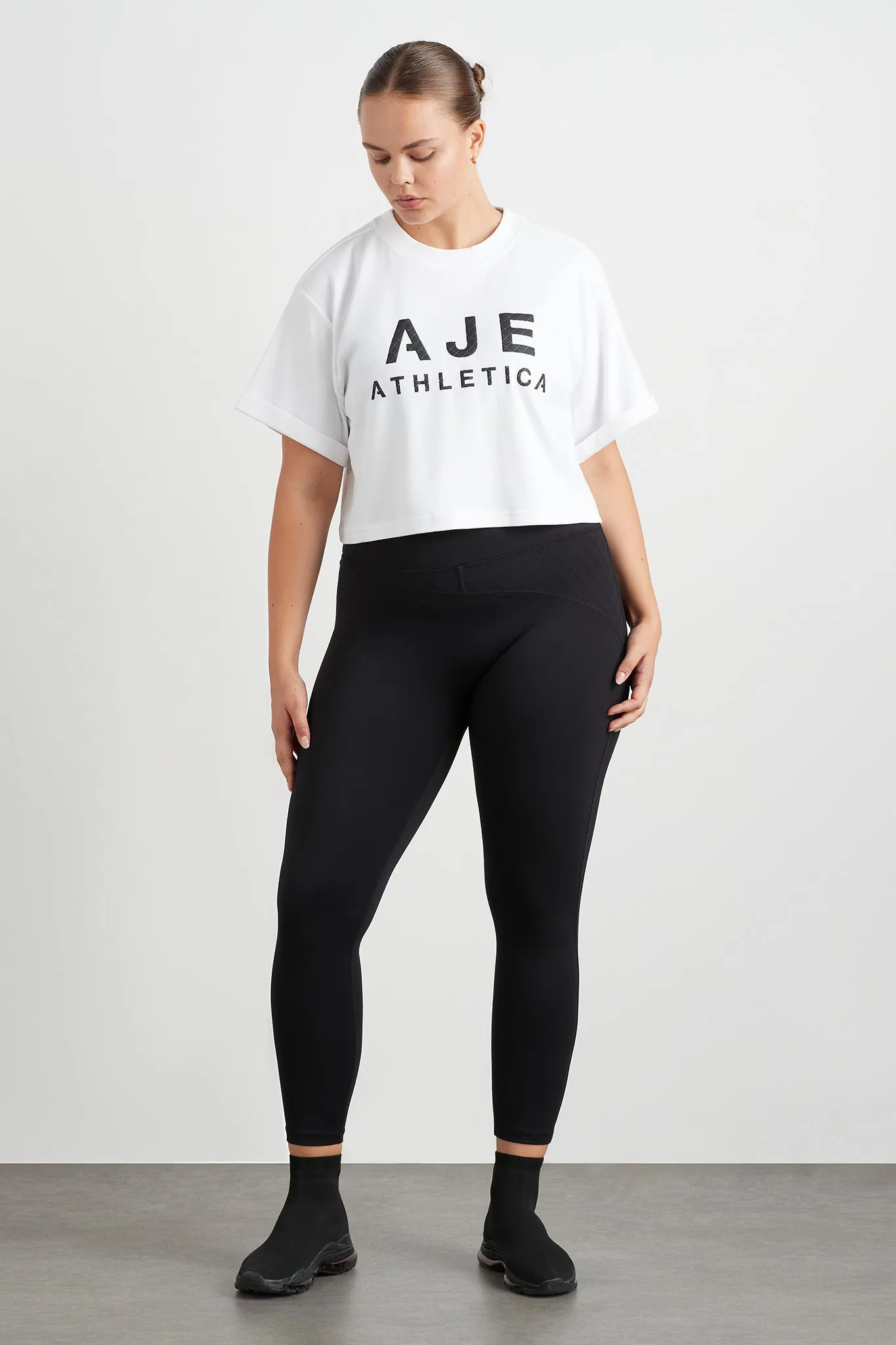 Quilted Logo Crop Tee 105