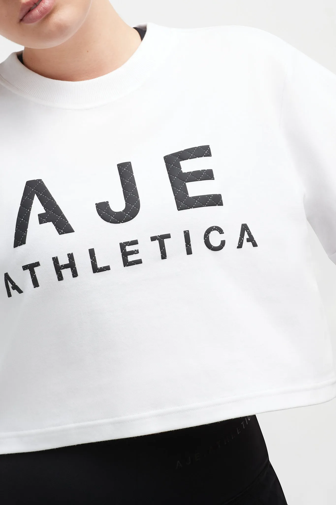 Quilted Logo Crop Tee 105