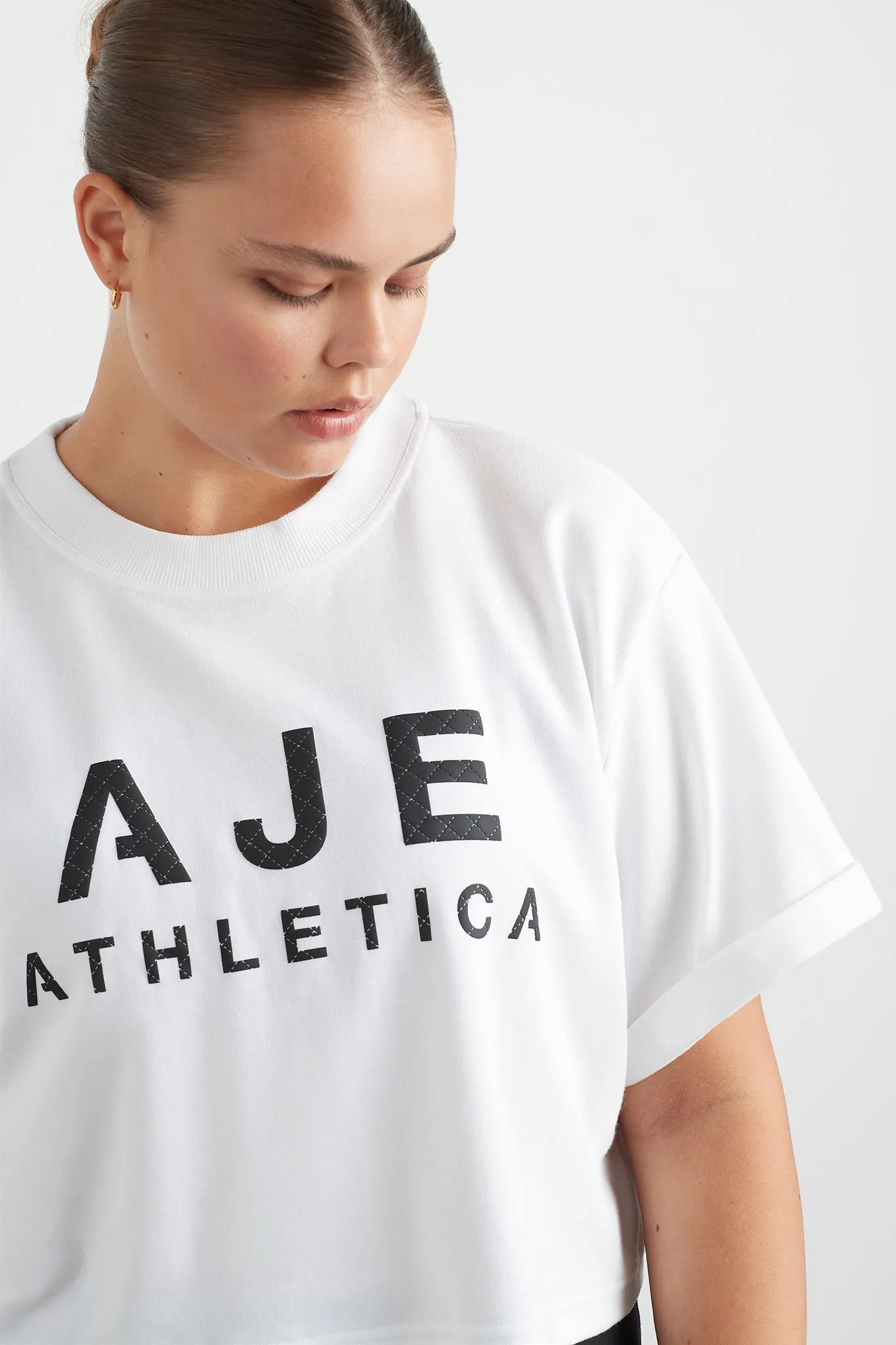 Quilted Logo Crop Tee 105