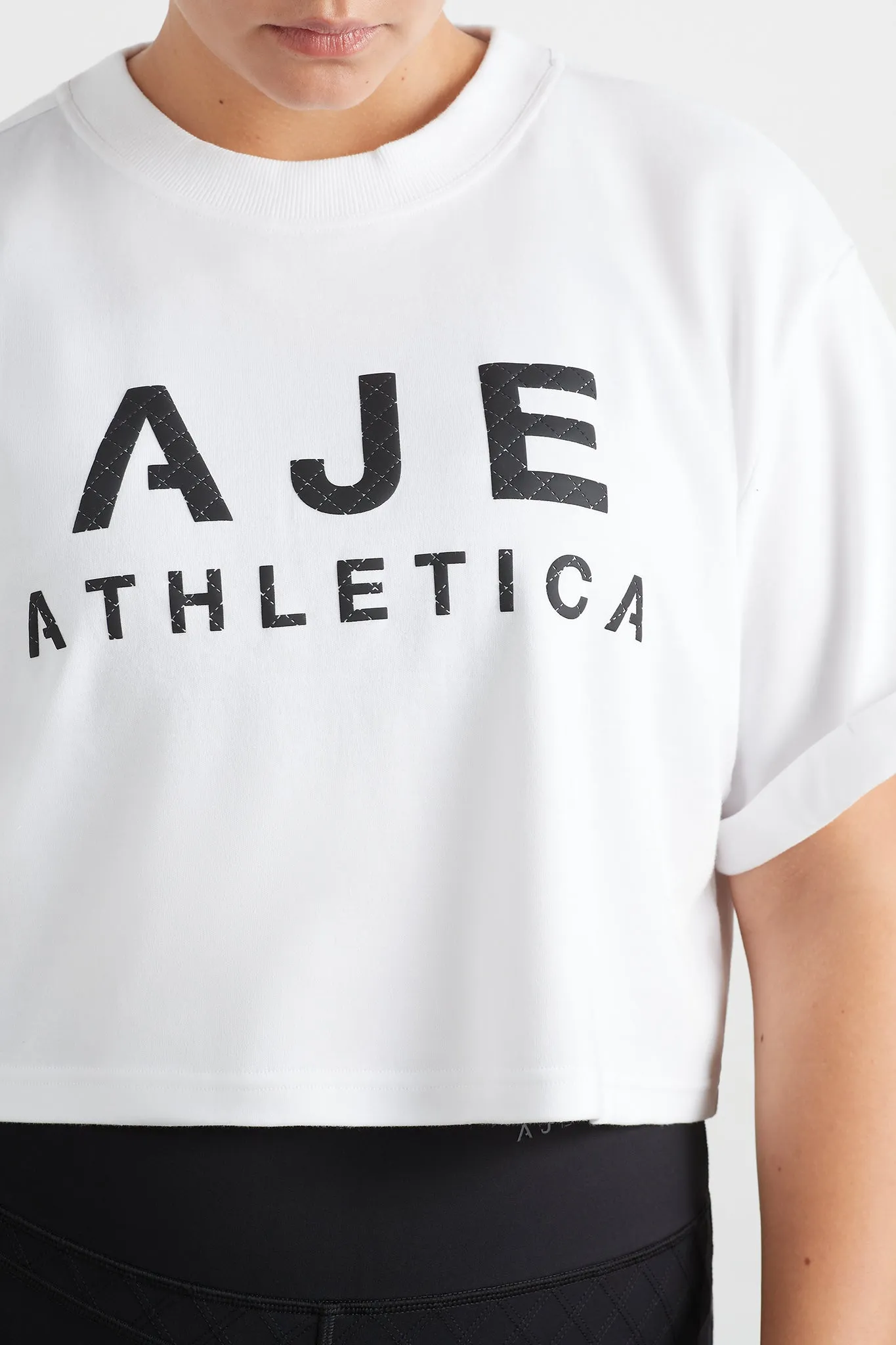 Quilted Logo Crop Tee 105