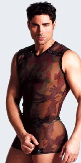 Stylish Net Camouflage Boxer Briefs for the Modern Gentleman