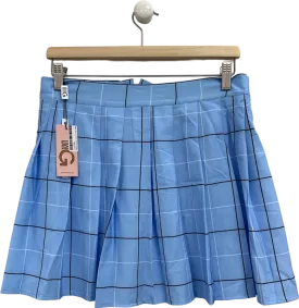 Wal G Powder Blue Gemma Pleated Mini Skirt UK 14