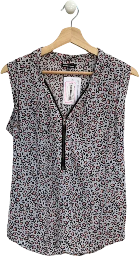 Warehouse Multicolour Floral Print Sleeveless Top UK 8