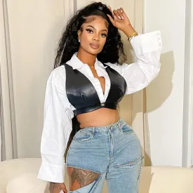 Women: Summer Spaghetti Straps   Long-Sleeve Shirt Streetwear
