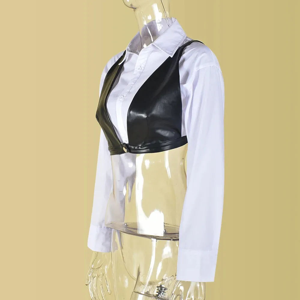 Women: Summer Spaghetti Straps   Long-Sleeve Shirt Streetwear