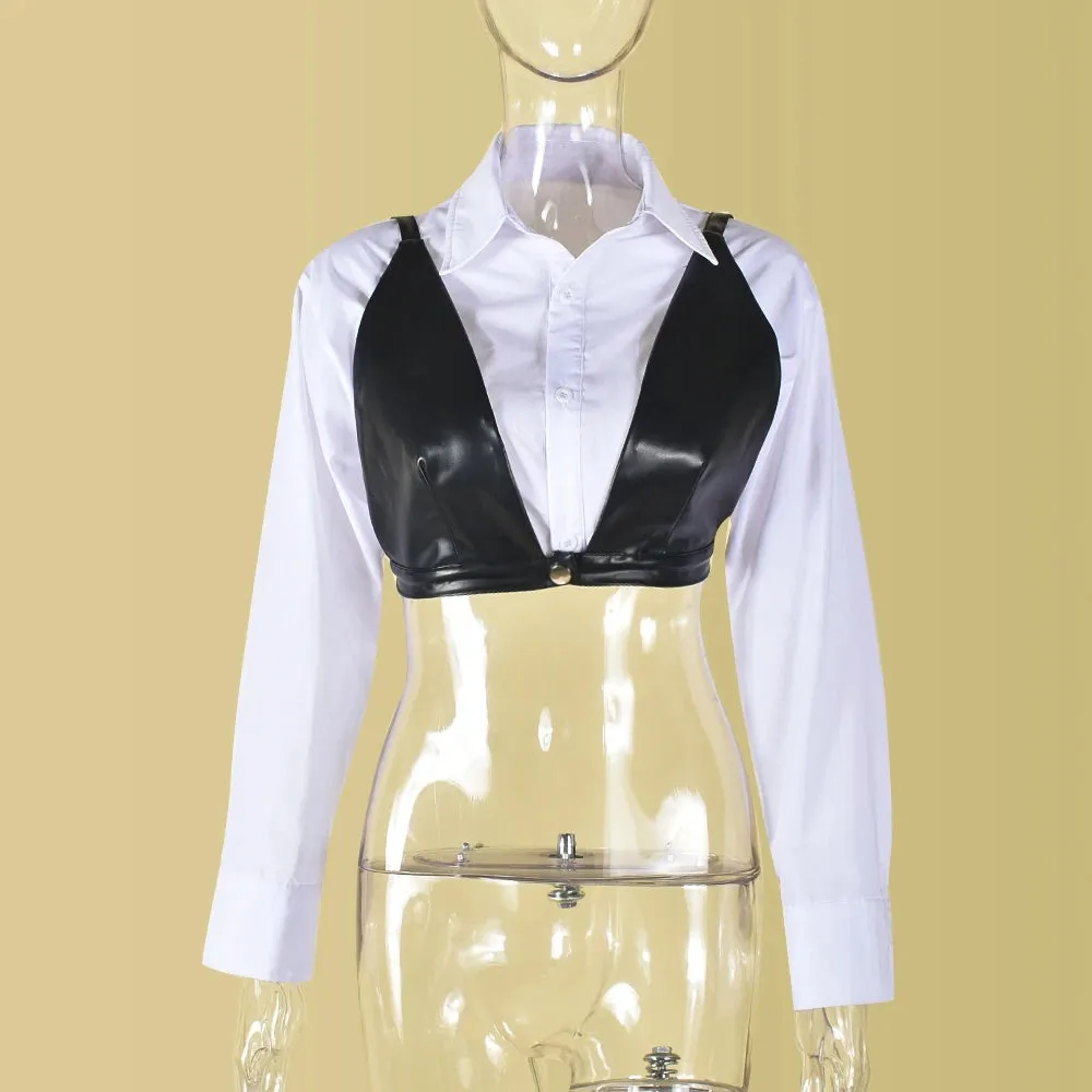 Women: Summer Spaghetti Straps   Long-Sleeve Shirt Streetwear