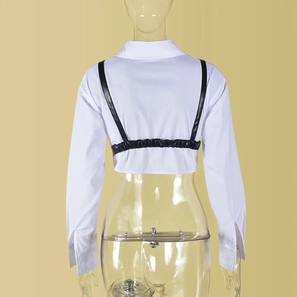Women: Summer Spaghetti Straps   Long-Sleeve Shirt Streetwear