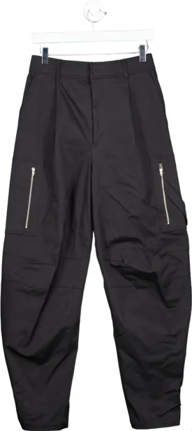 Zara Black Cargo Trousers UK XS